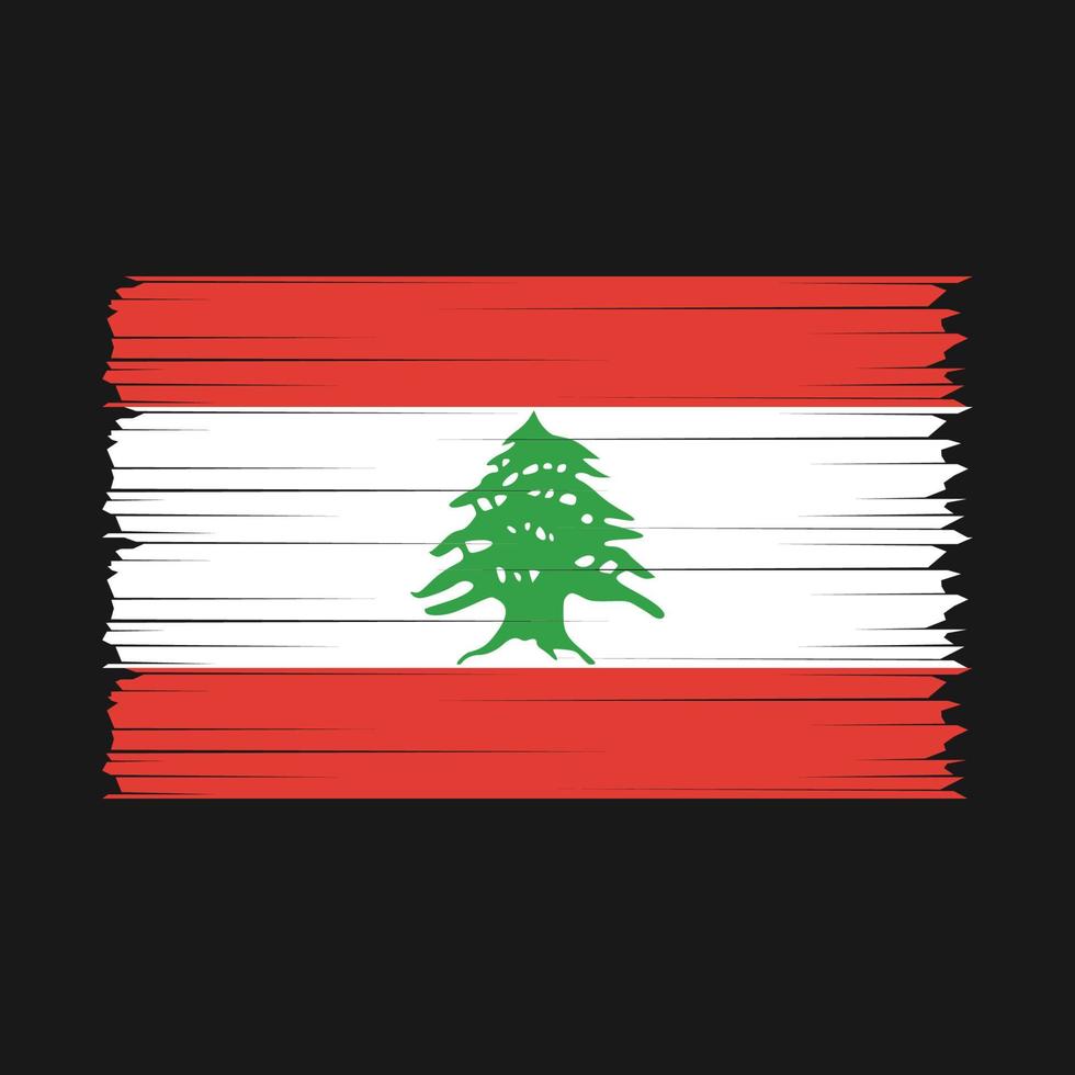 Libanon vlag borstel vector