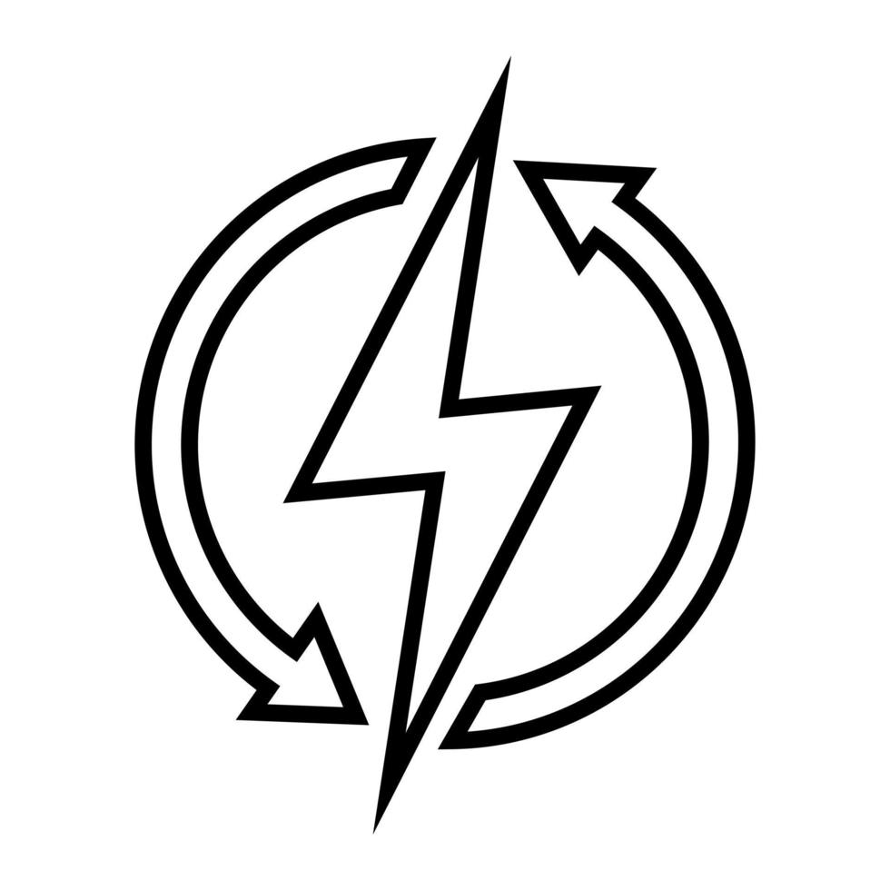hernieuwbaar energie vector icoon. groen energie illustratie teken. recycle symbool.