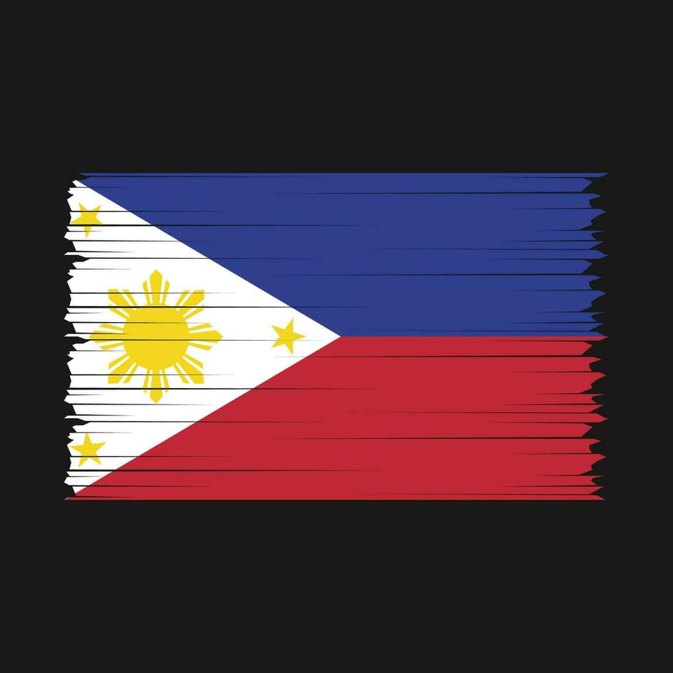 Filippijnen vlag borstel vector