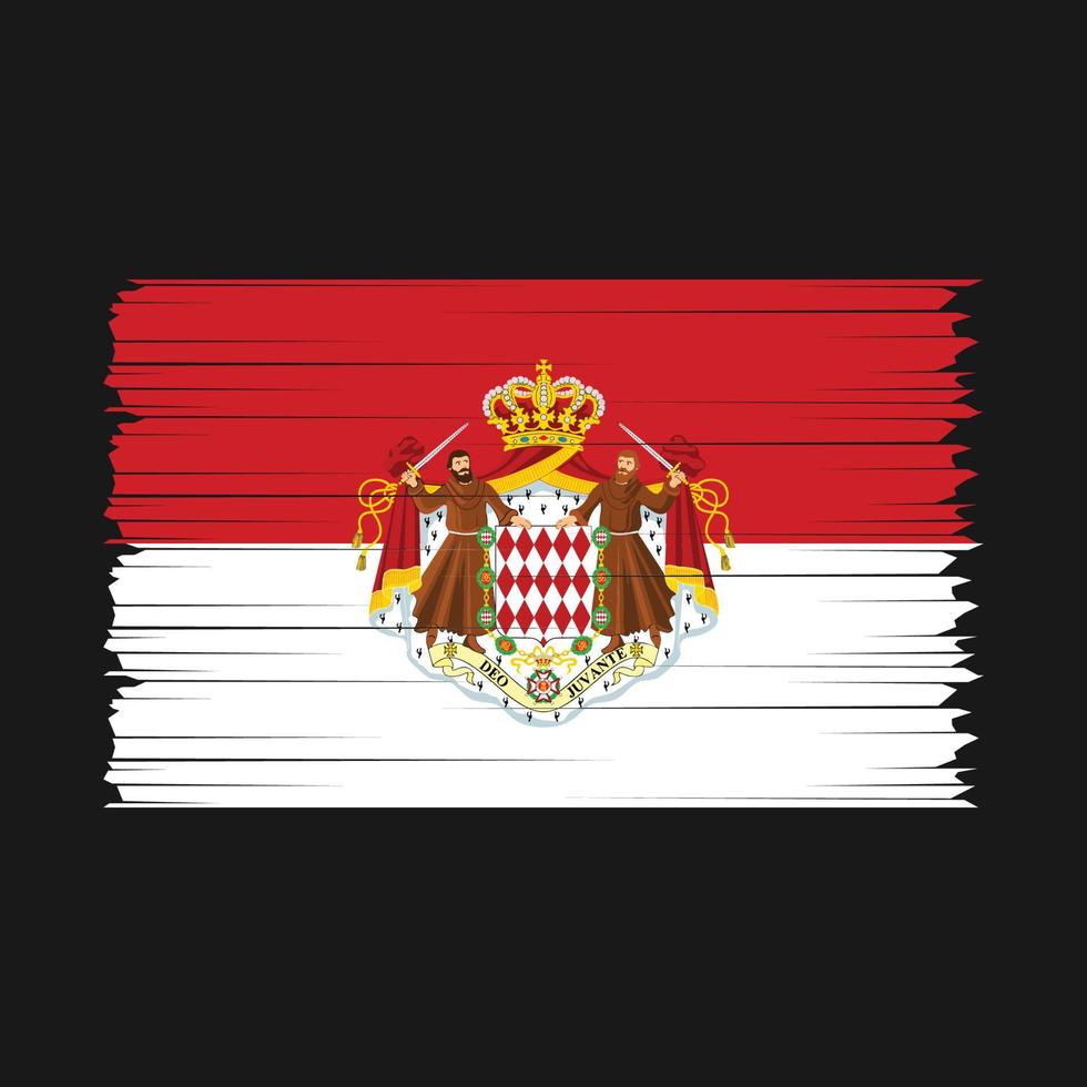 Monaco vlag borstel vector