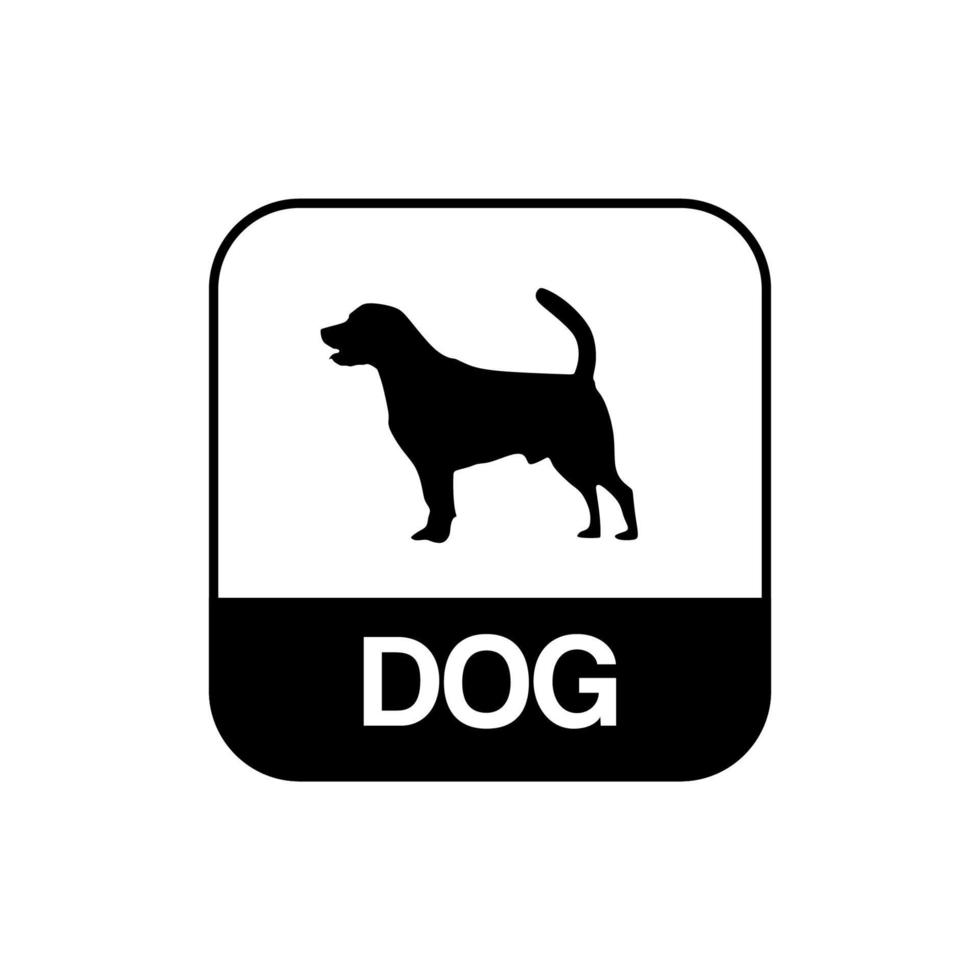 hond teken voor logo vector