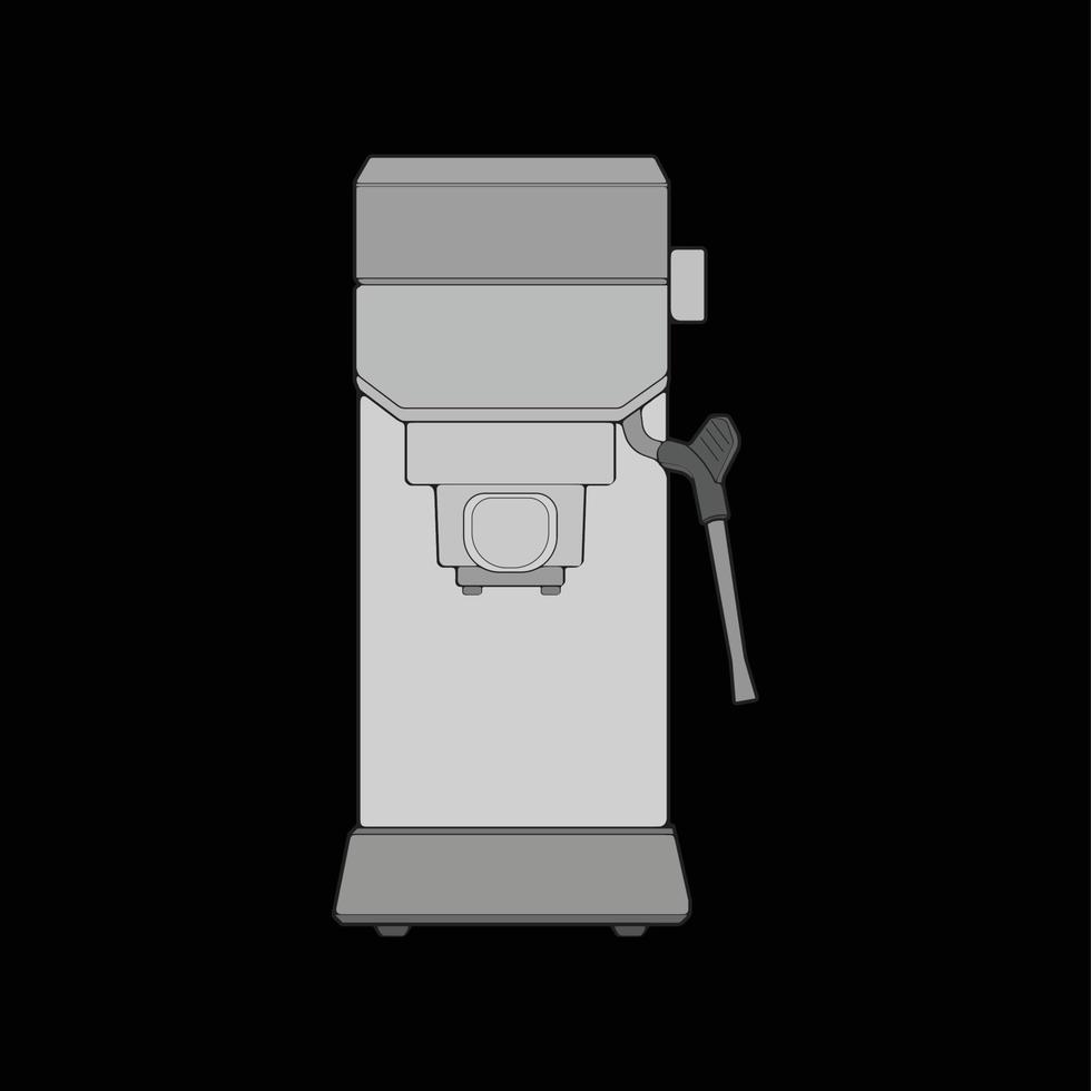 koffie maker hand- tekening vector, koffie maker getrokken in een schetsen stijl, koffie maker praktijk sjabloon schets, vector illustratie.