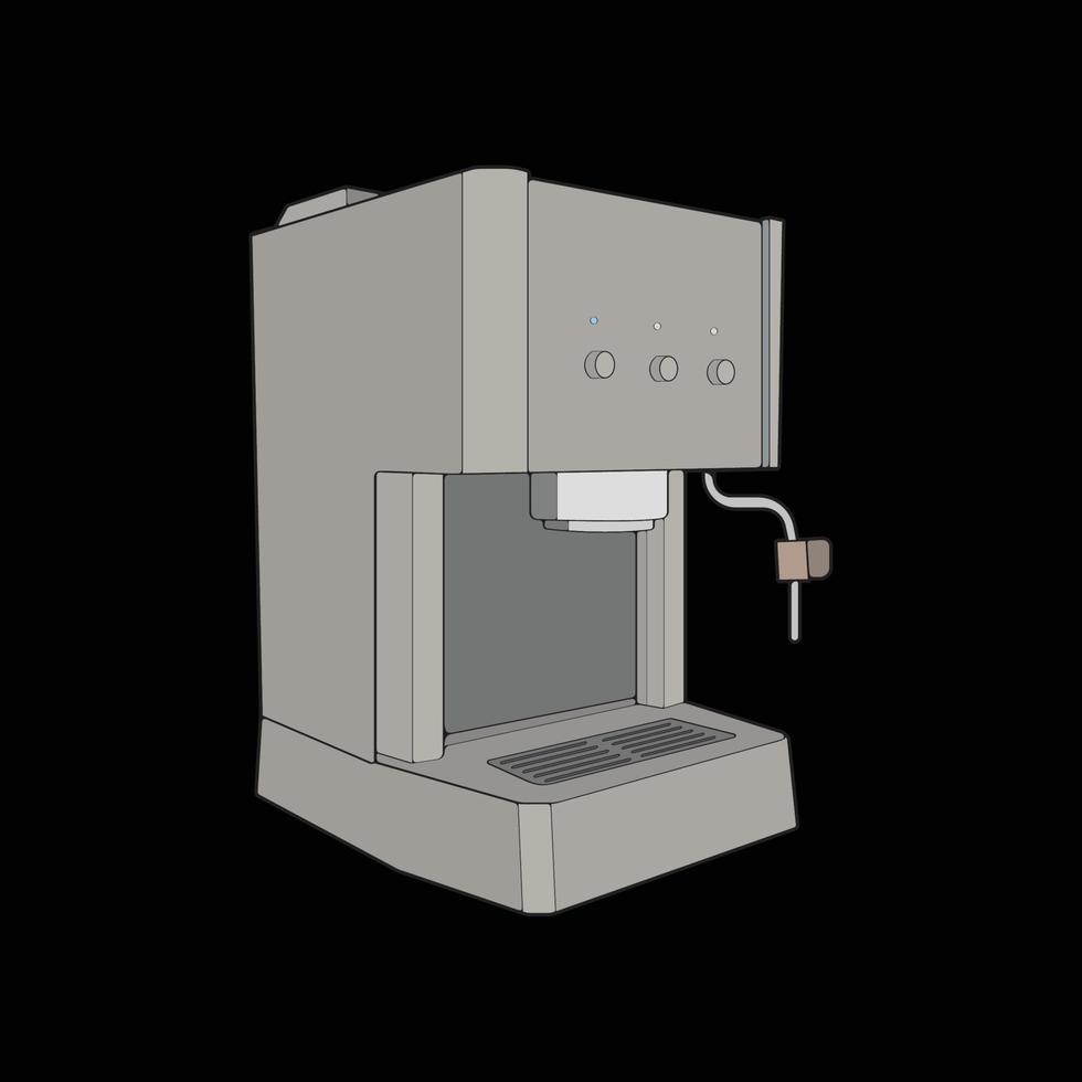 koffie maker hand- tekening vector, koffie maker getrokken in een schetsen stijl, koffie maker praktijk sjabloon schets, vector illustratie.