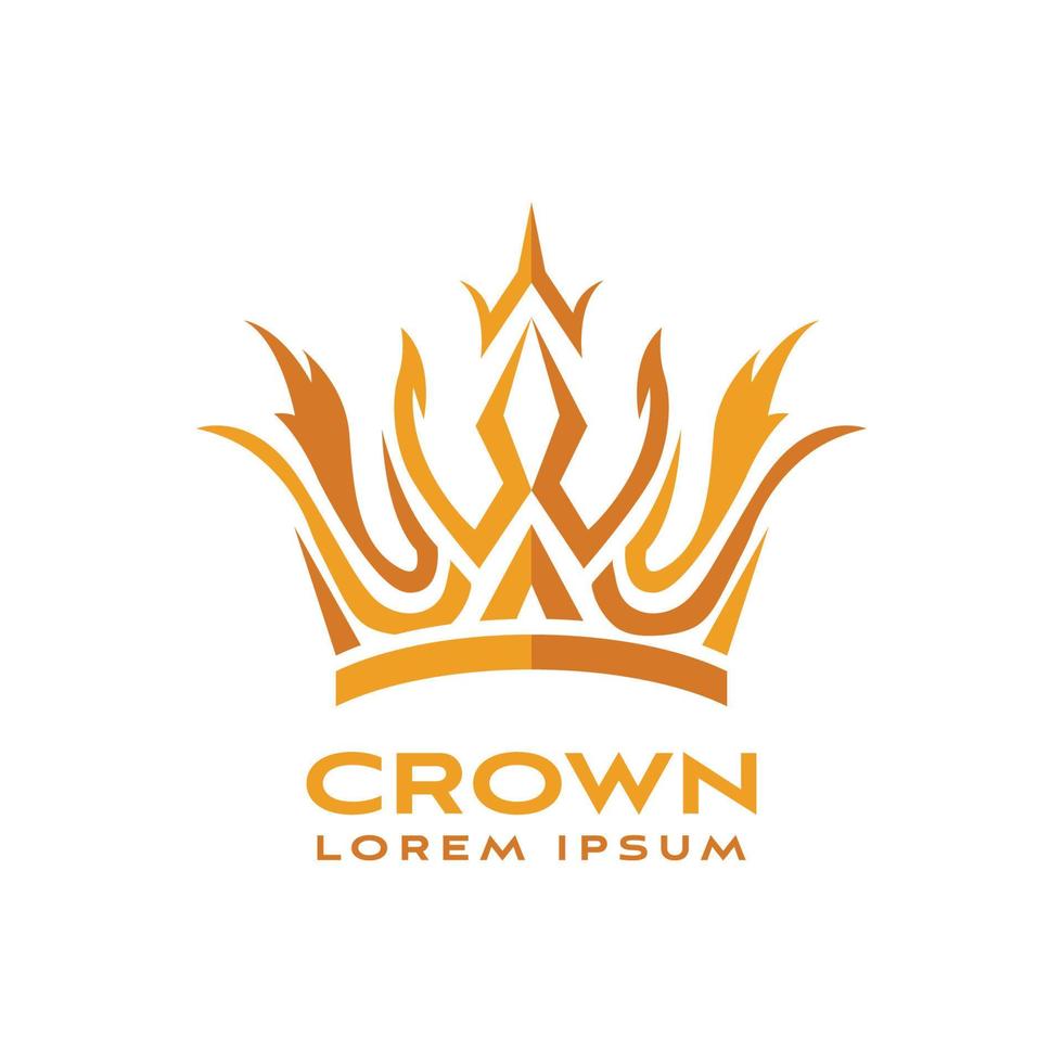 abstract creatief kroon concept logo ontwerp sjabloon vector