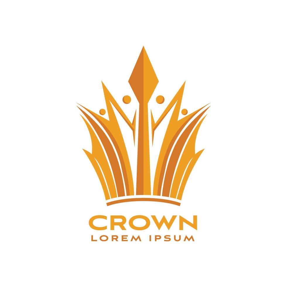 abstract creatief kroon concept logo ontwerp sjabloon vector