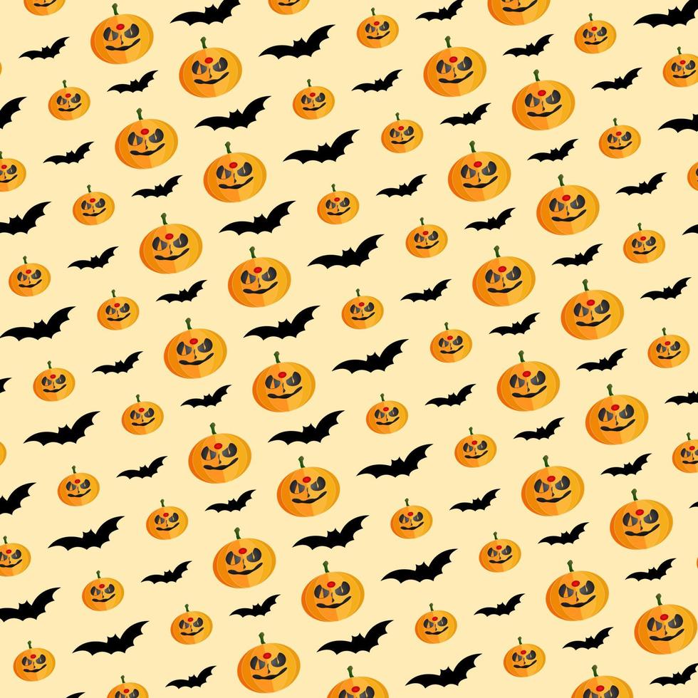 halloween patroon grappig behang voor textiel, halloween partij achtergrond met en verschrikking ontwerp. naadloos patroon van halloween met schattig pompoenen en spin web-halloween vector ontwerp.