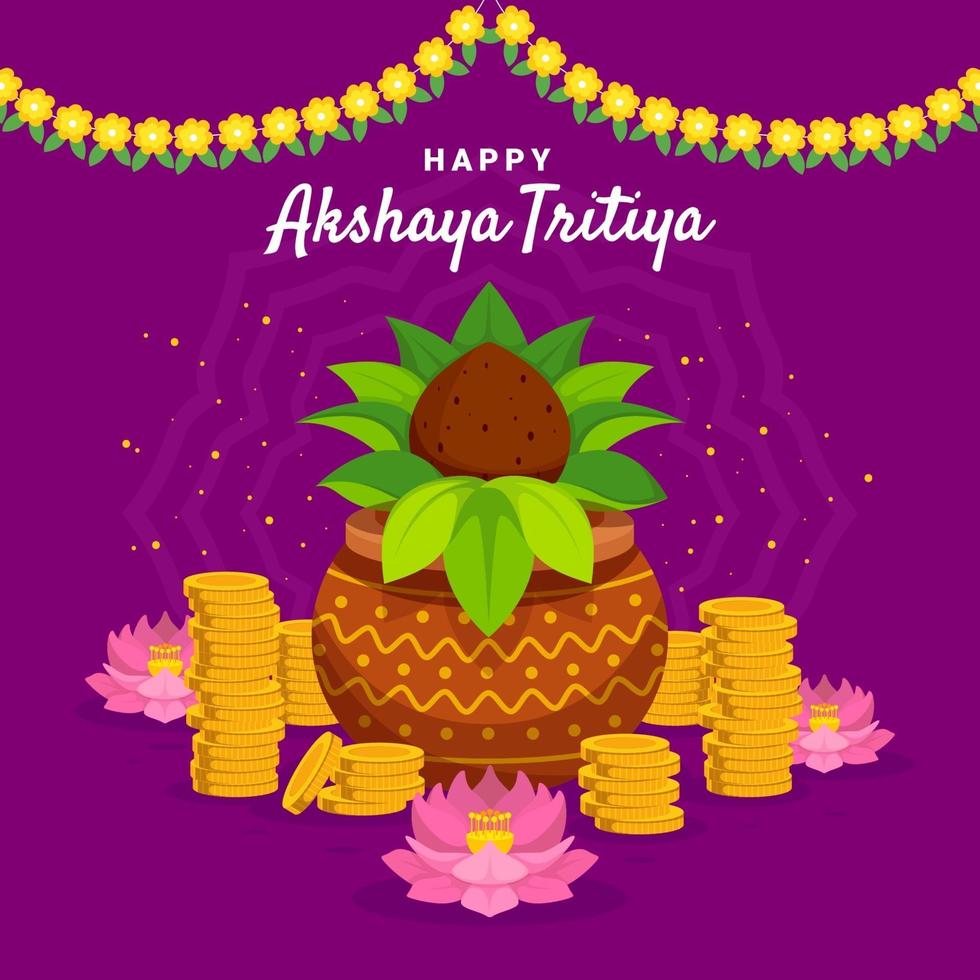 gelukkig akshaya tritiya-ontwerp vector