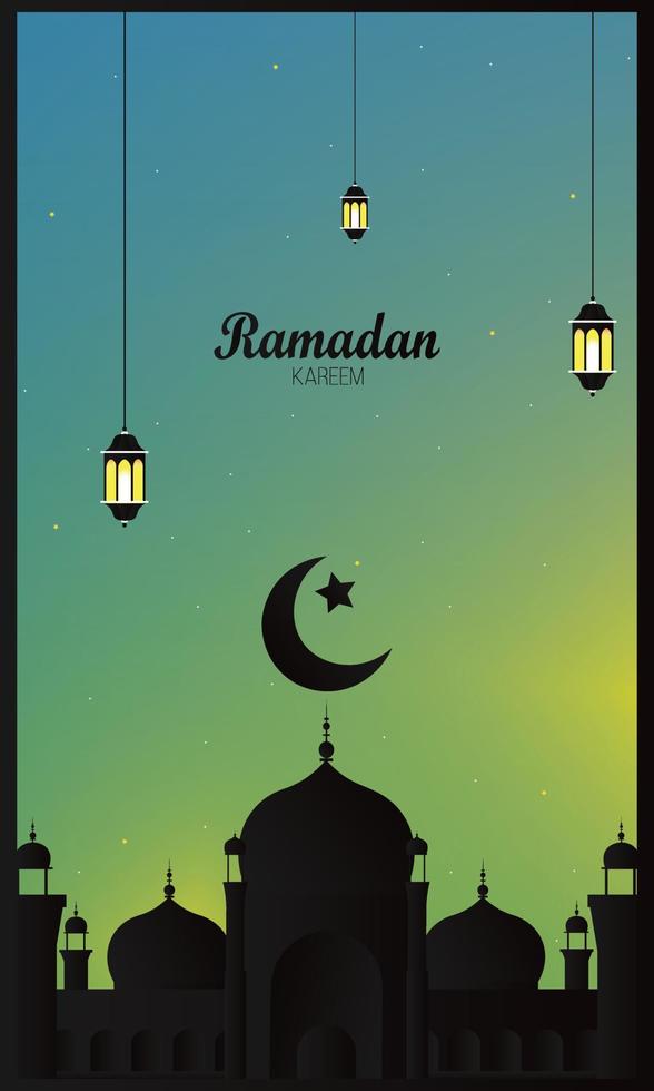 creatief Arabisch Islamitisch Ramadan kareem van moslim gemeenschap festival viering - vector