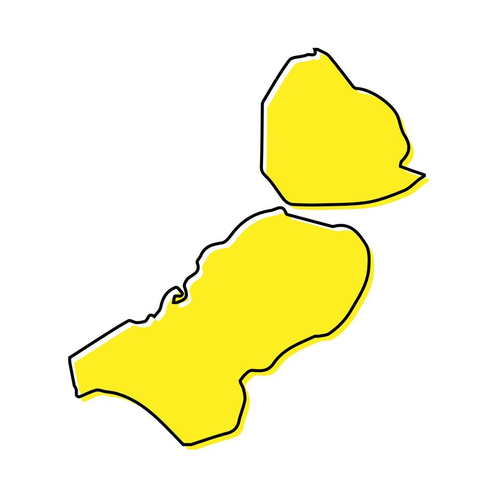 gemakkelijk schets kaart van flevoland is een provincie van Nederland vector