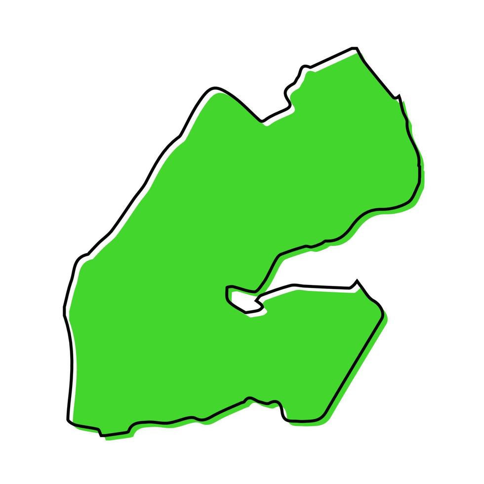 gemakkelijk schets kaart van Djibouti. gestileerde lijn ontwerp vector