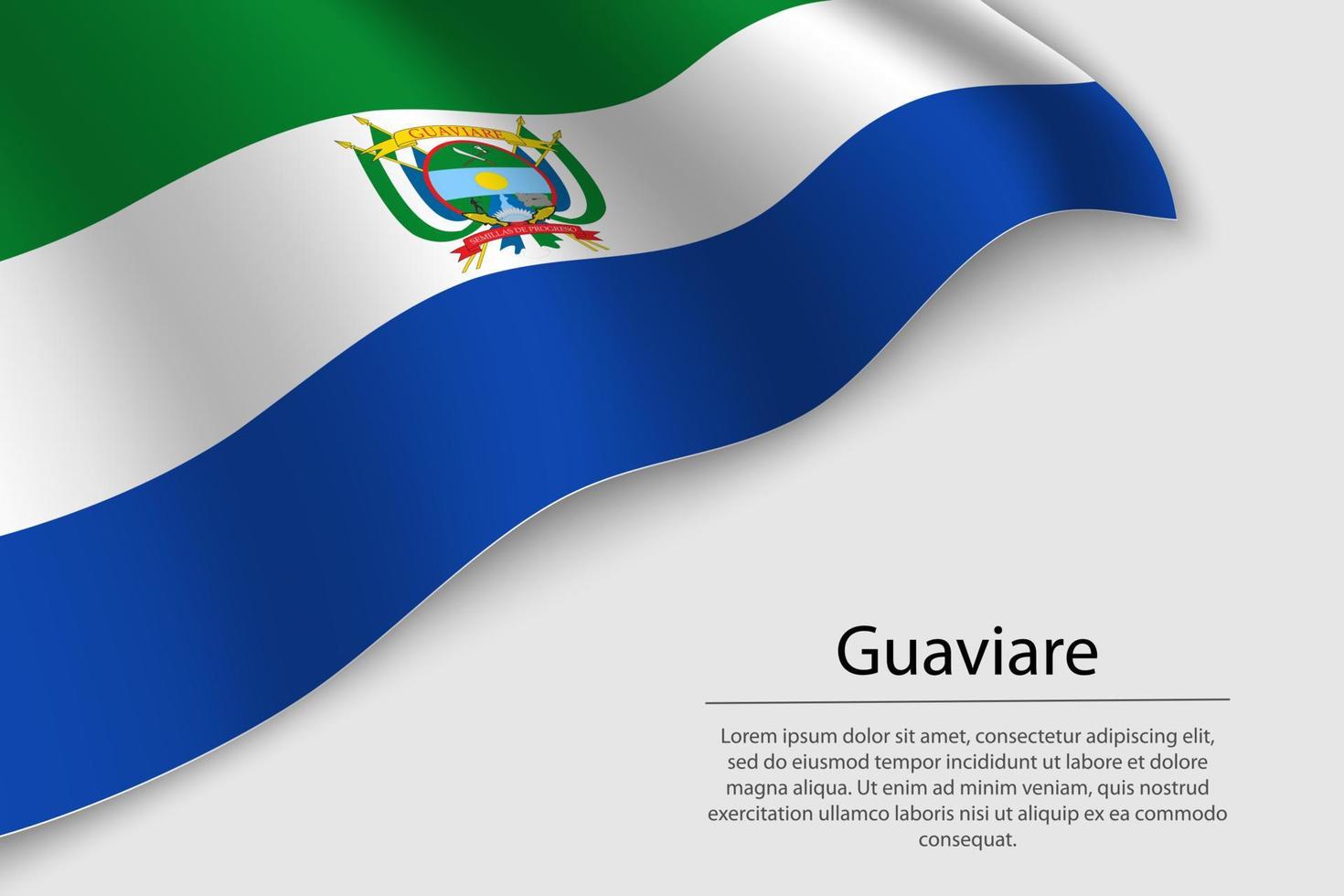 Golf vlag van guaviare is een regio van Colombia vector