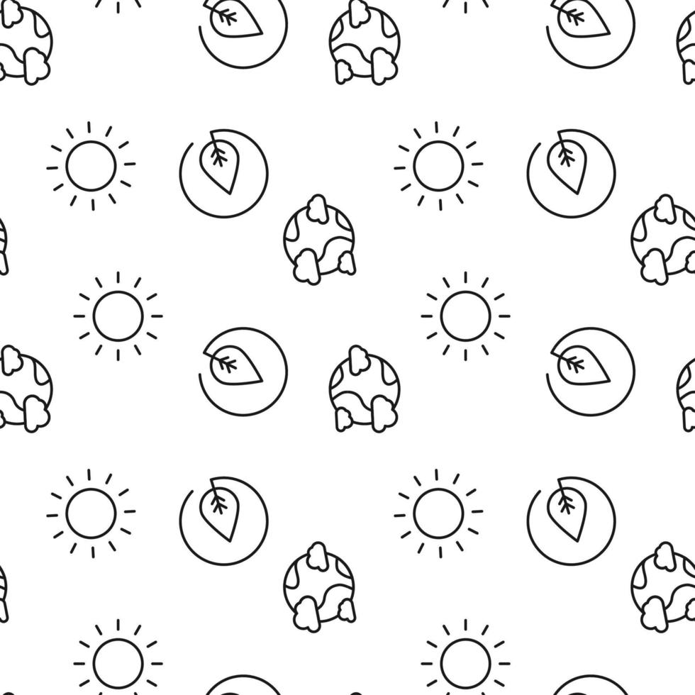 naadloos patroon van zon, blad, planeet. perfect voor achtergronden, dekt, achtergronden, kleding stof, textiel vector