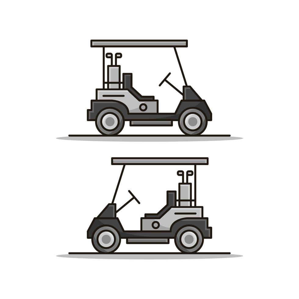 golf auto op witte achtergrond vector