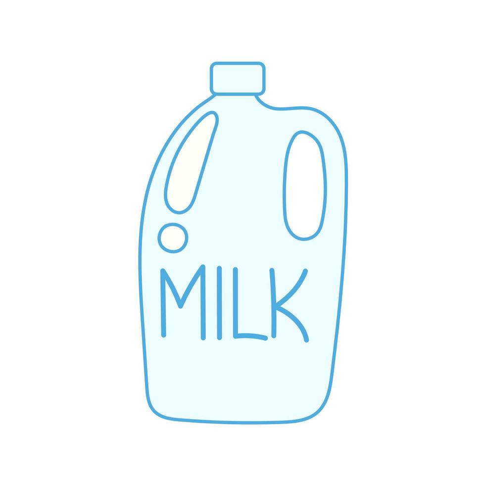 melk plastic pakket tekening vector