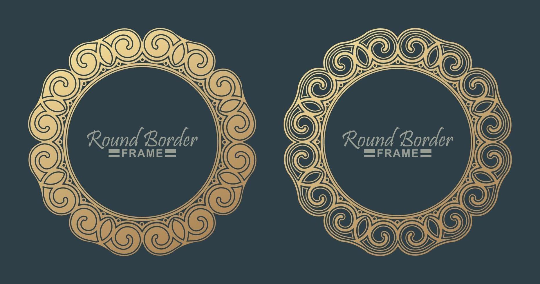 luxe rond grenskaderontwerp vector