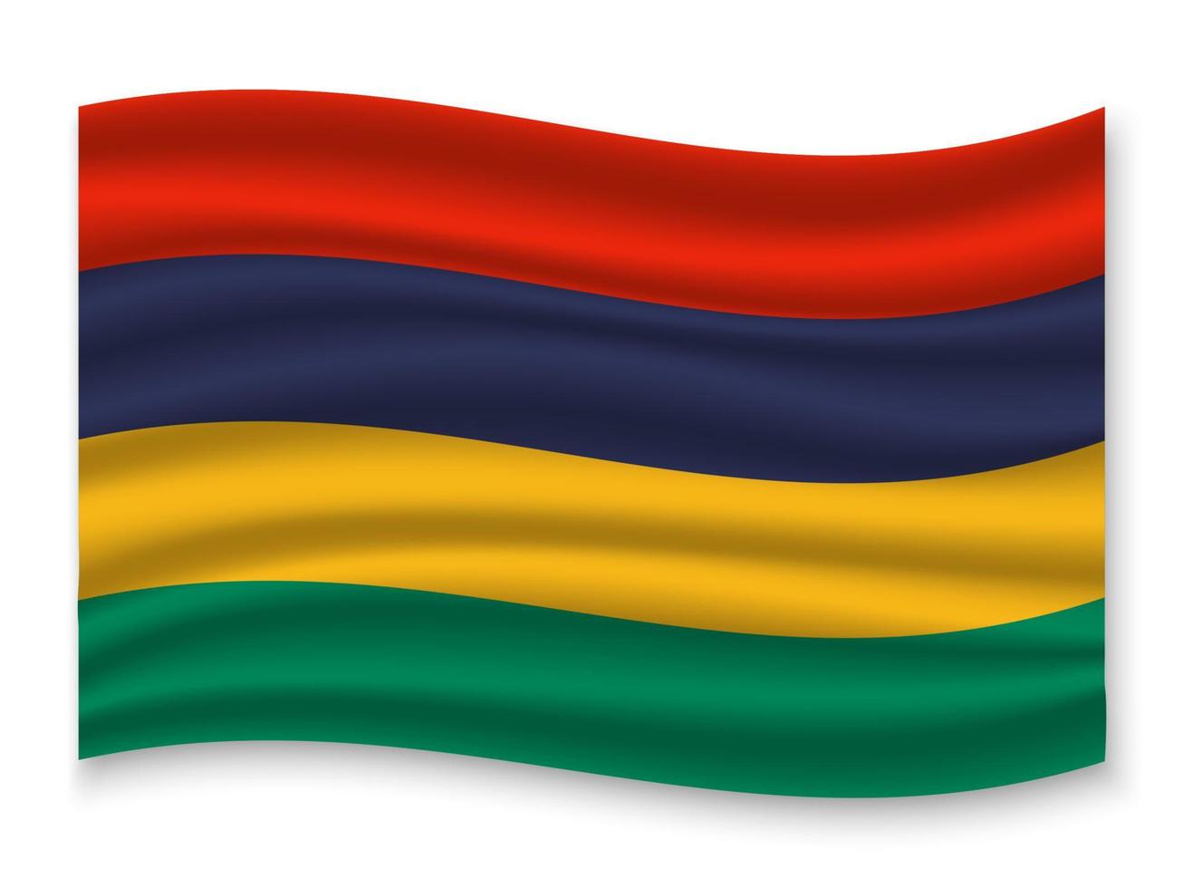 3d golvend vlag . vector illustratie