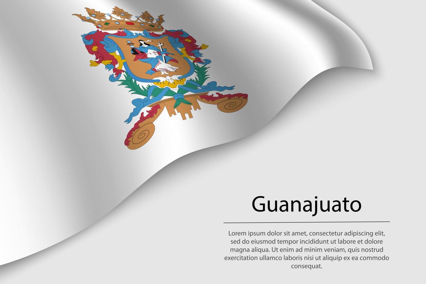 Golf vlag van guanajuato is een regio van Mexico vector