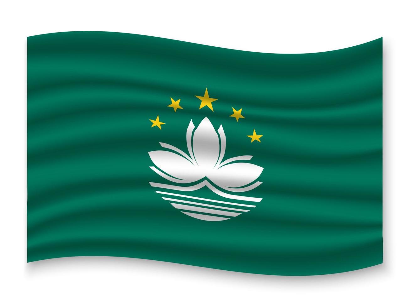 3d golvend vlag . vector illustratie