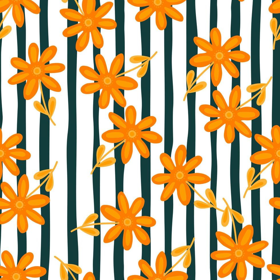 hand- getrokken bloemen behang. schattig bloem naadloos patroon. naief kunst stijl. vector