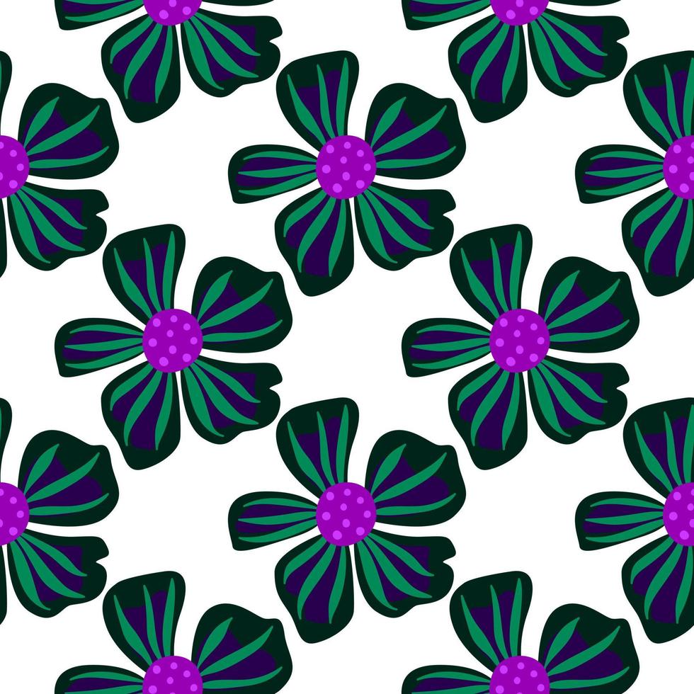 abstract bloemen naadloos patroon in gemakkelijk stijl. kamille bloem eindeloos achtergrond. vector