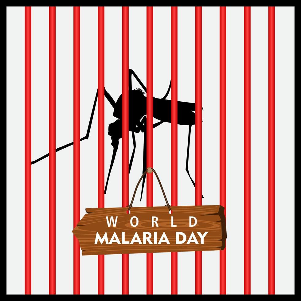 wereld malaria dag, april 25, campagne malaria dag voor sociaal media vector