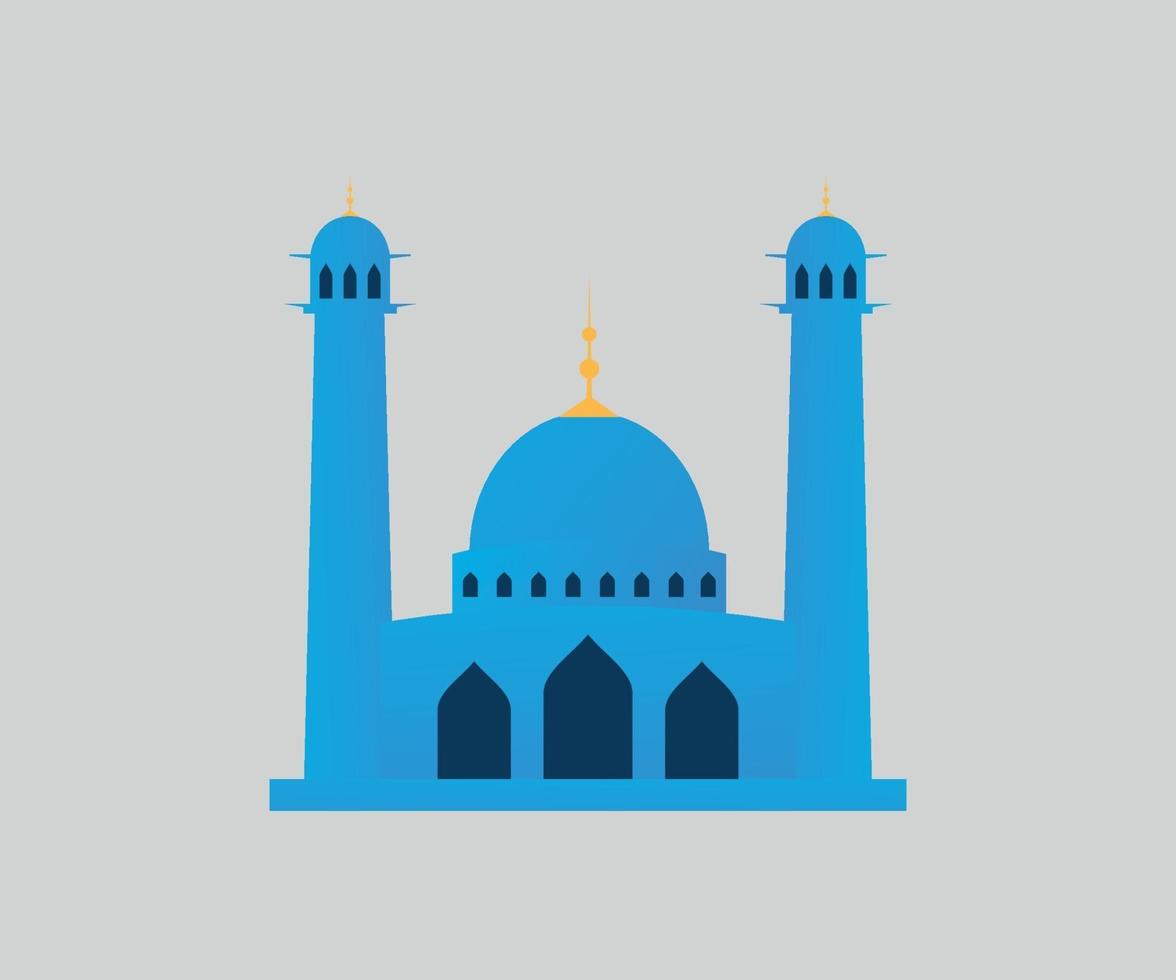 ramadan kareem moskee blauwe vectorafbeelding vector