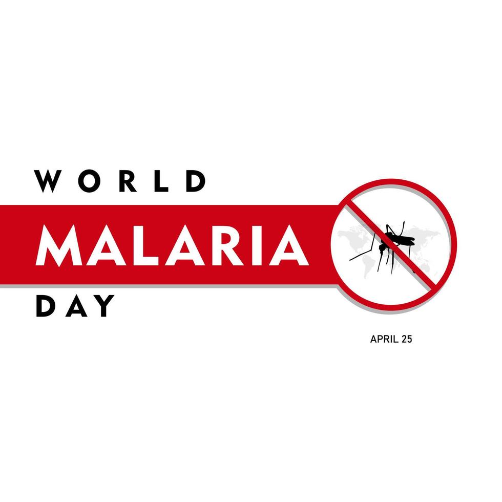 wereld malaria dag, april 25, campagne malaria dag voor sociaal media vector