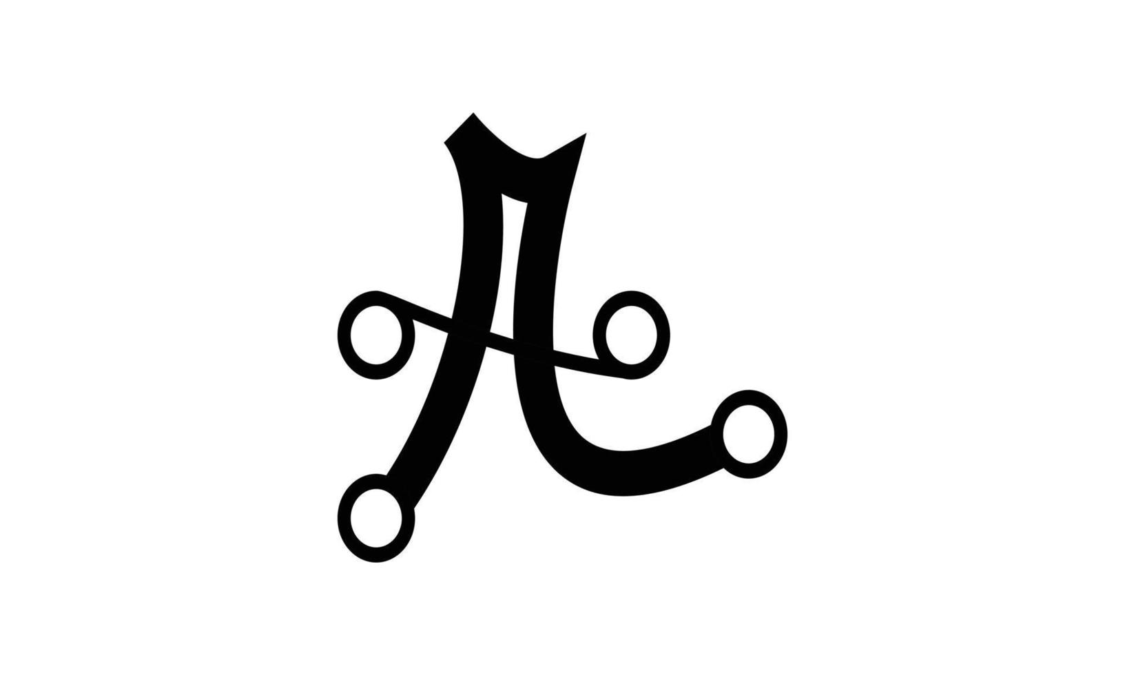 uniek speciaal alfabet een brief logo. een brief aantrekkelijk modern en elegant vector