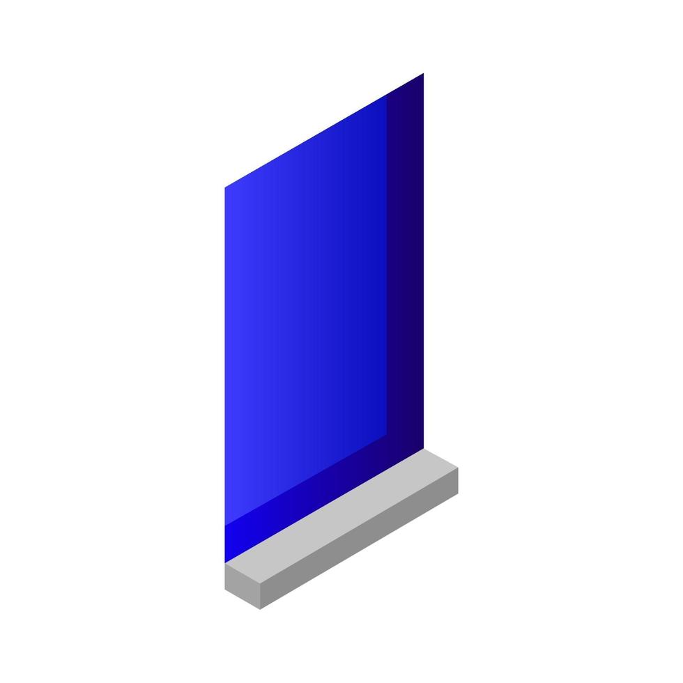 isometrisch venster op witte achtergrond vector