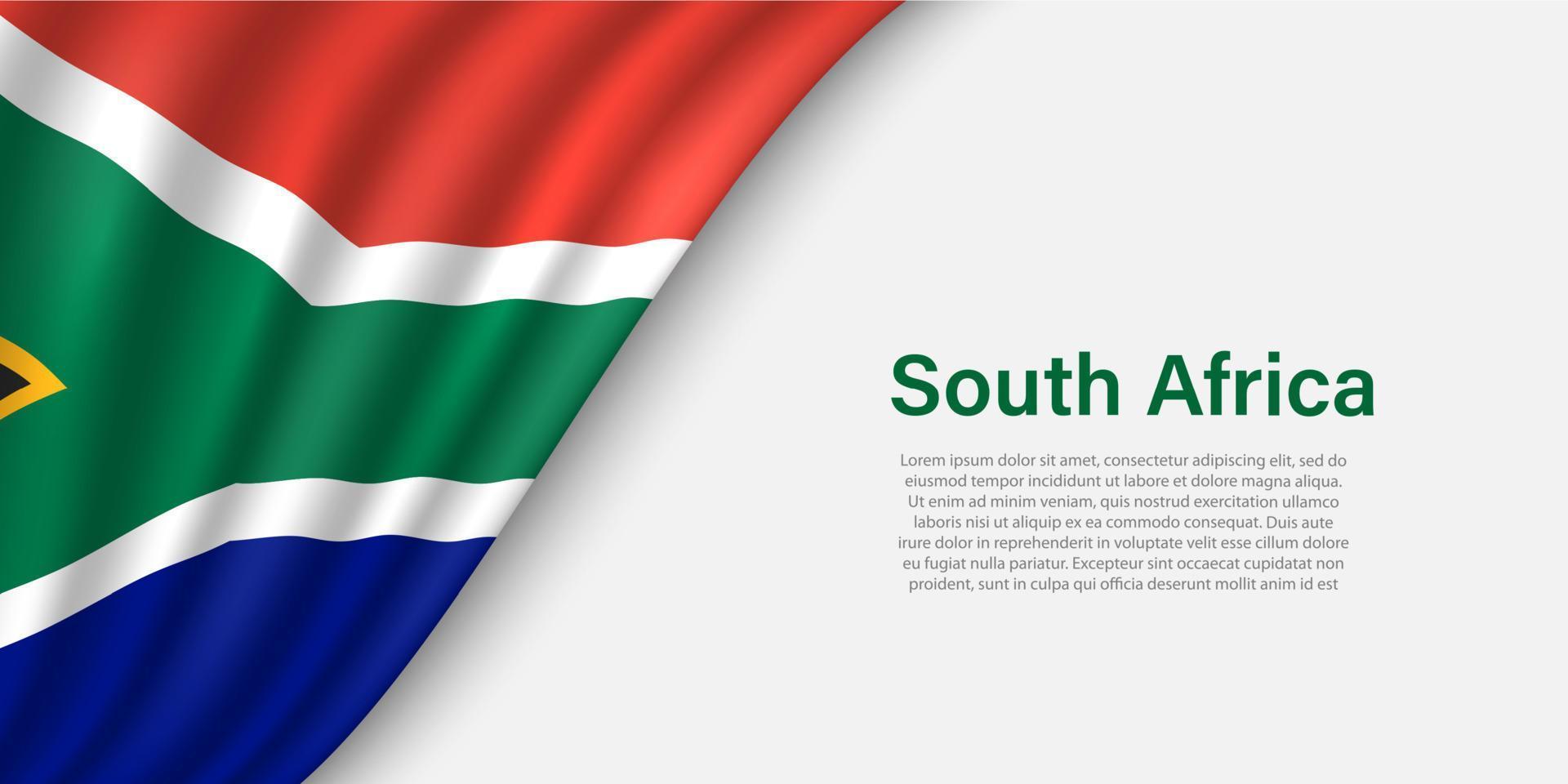 Golf vlag van zuiden Afrika Aan wit achtergrond. vector