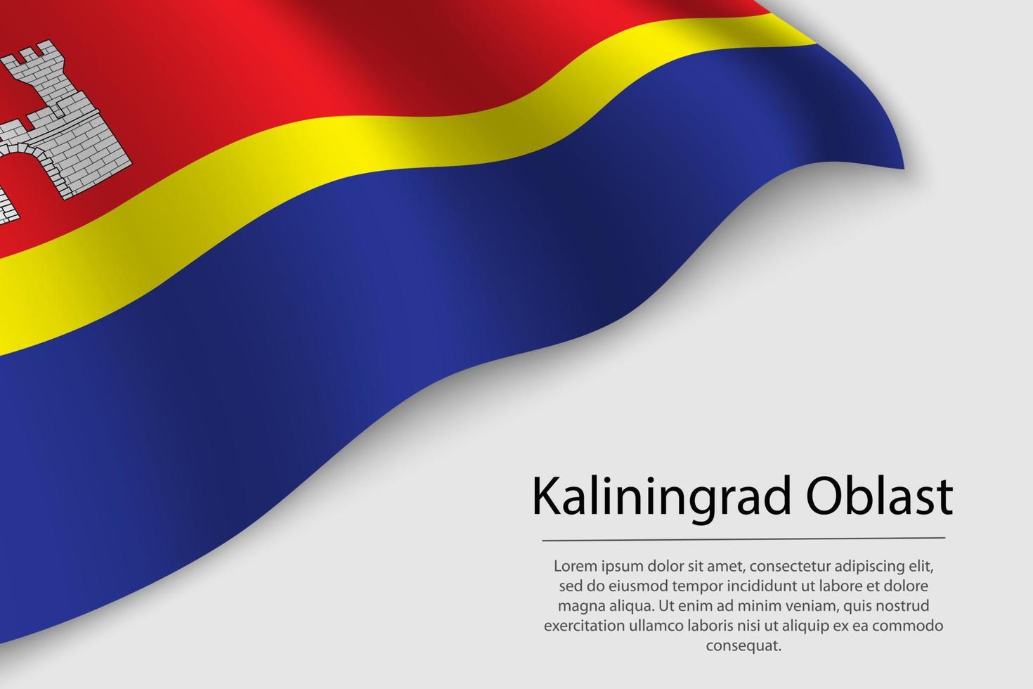 Golf vlag van Kaliningrad oblast is een regio van Rusland vector