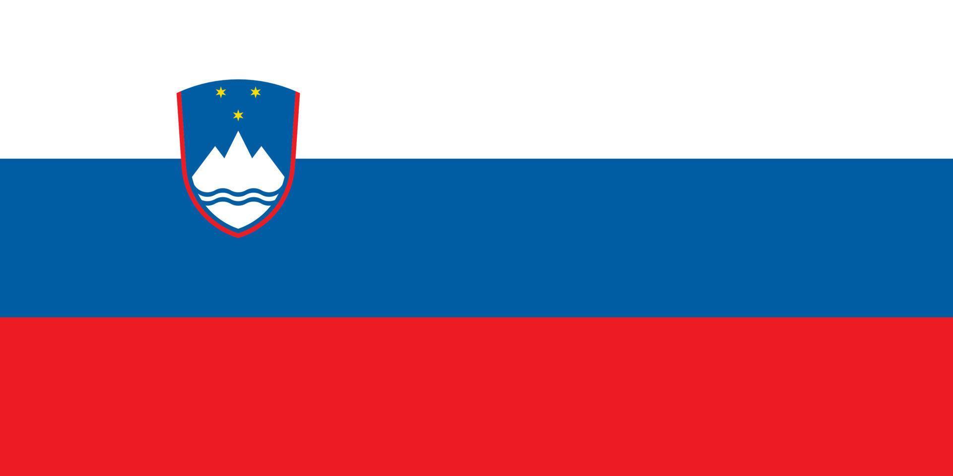 Slovenië gemakkelijk vlag correct maat, proportie, kleuren. vector