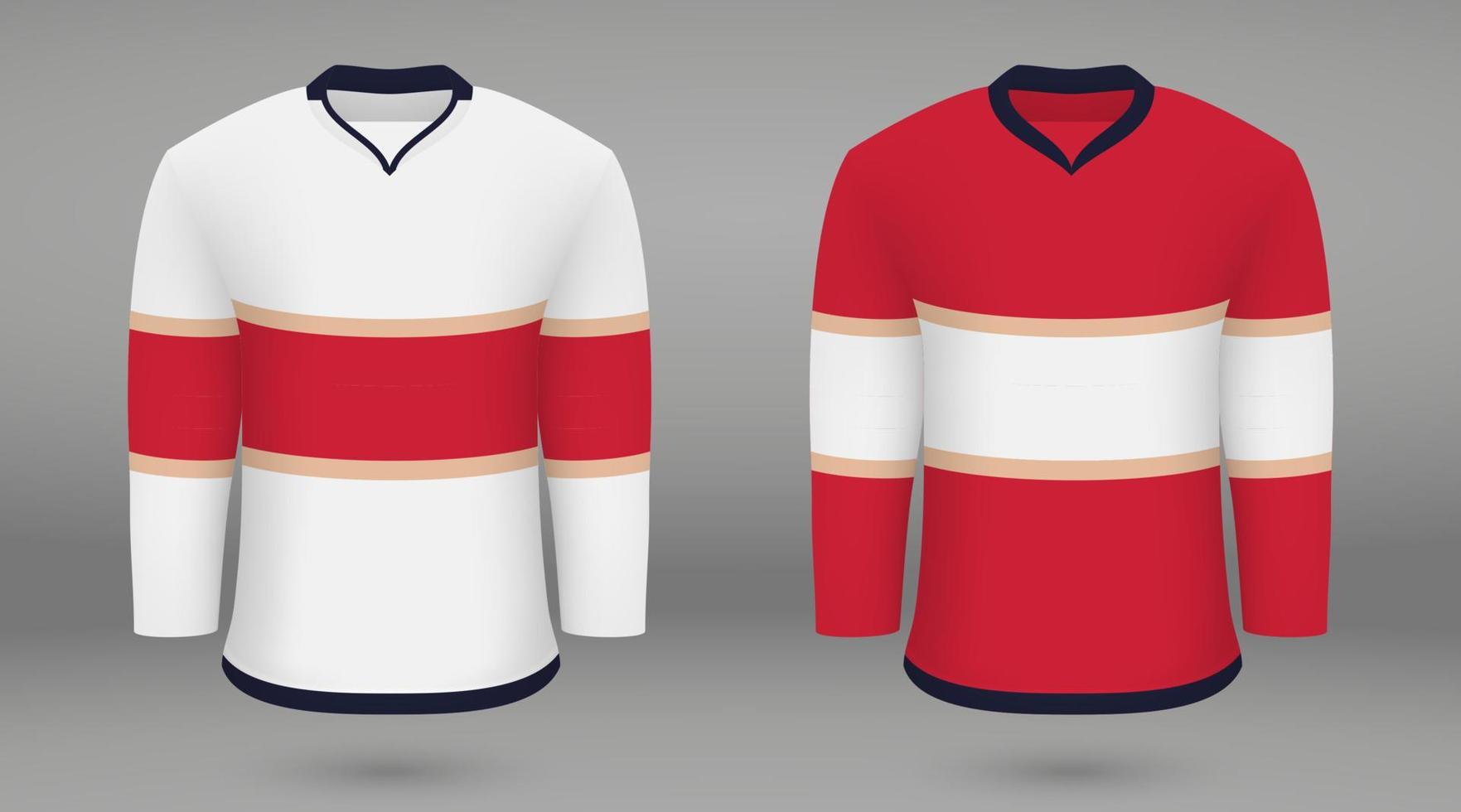 overhemd sjabloon kracht hockey Jersey vector