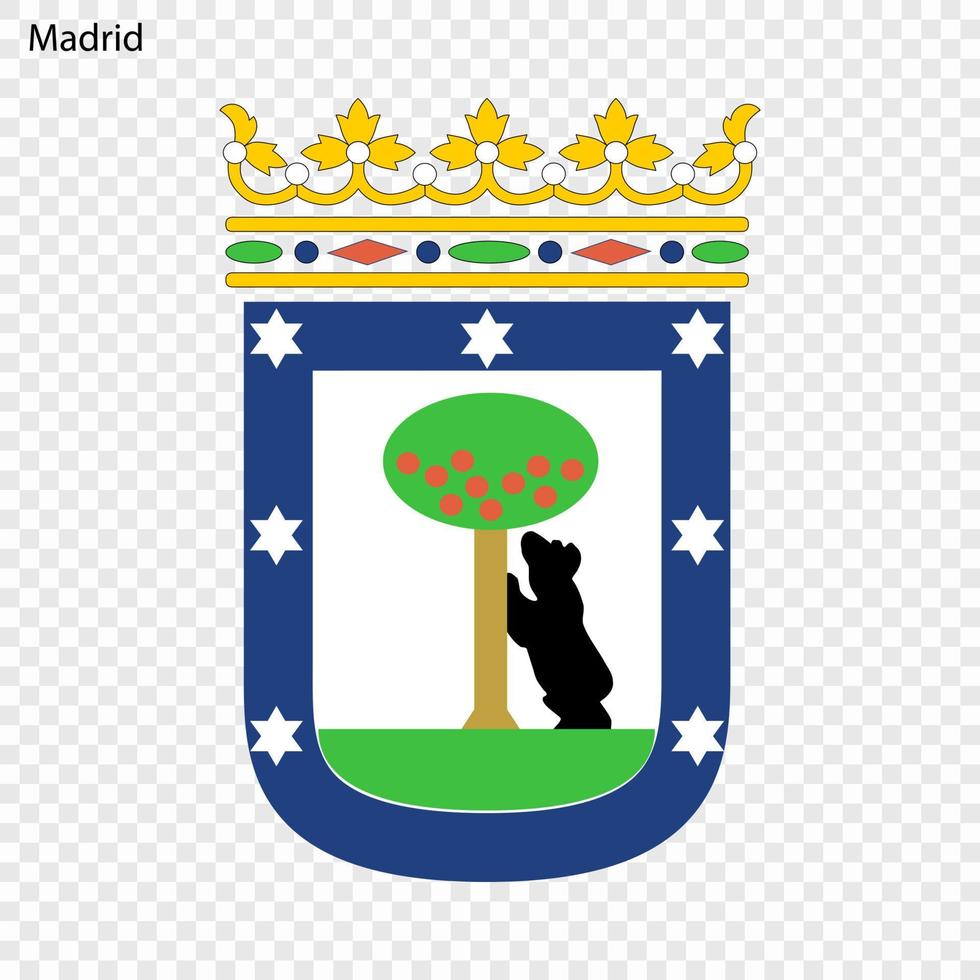 embleem van Madrid. stad van Spanje. vector