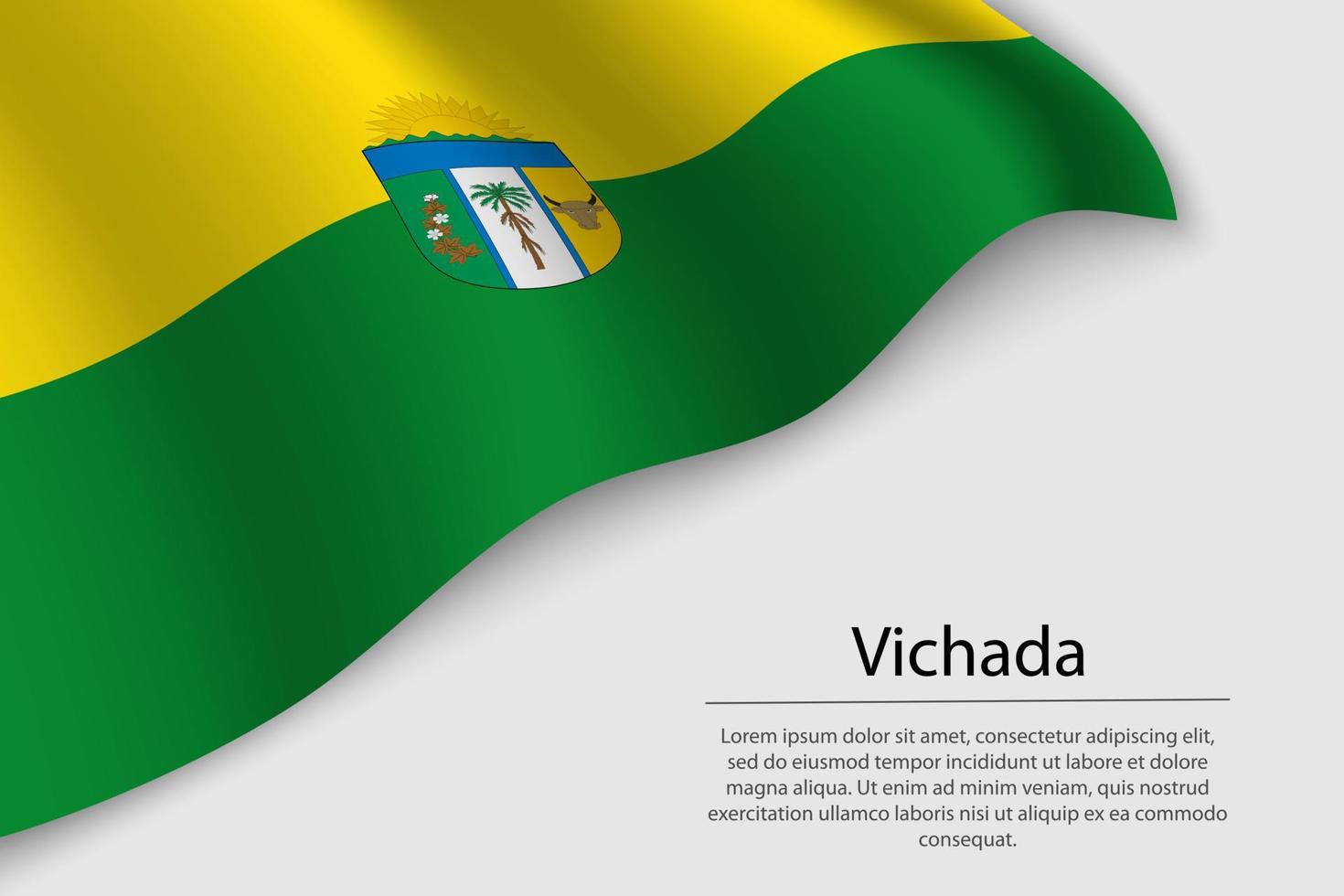Golf vlag van vichada is een regio van Colombia vector
