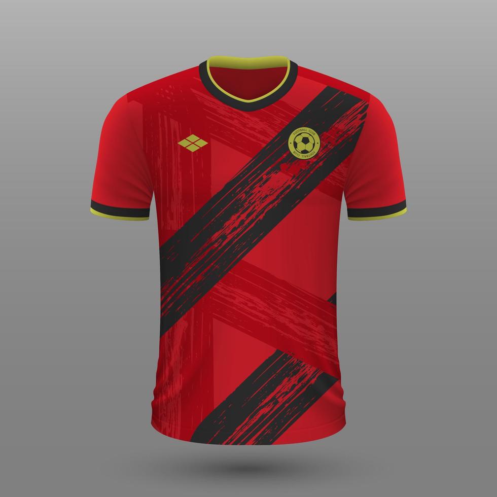 realistisch voetbal overhemd , belgie huis Jersey sjabloon voor Amerikaans voetbal uitrusting. vector
