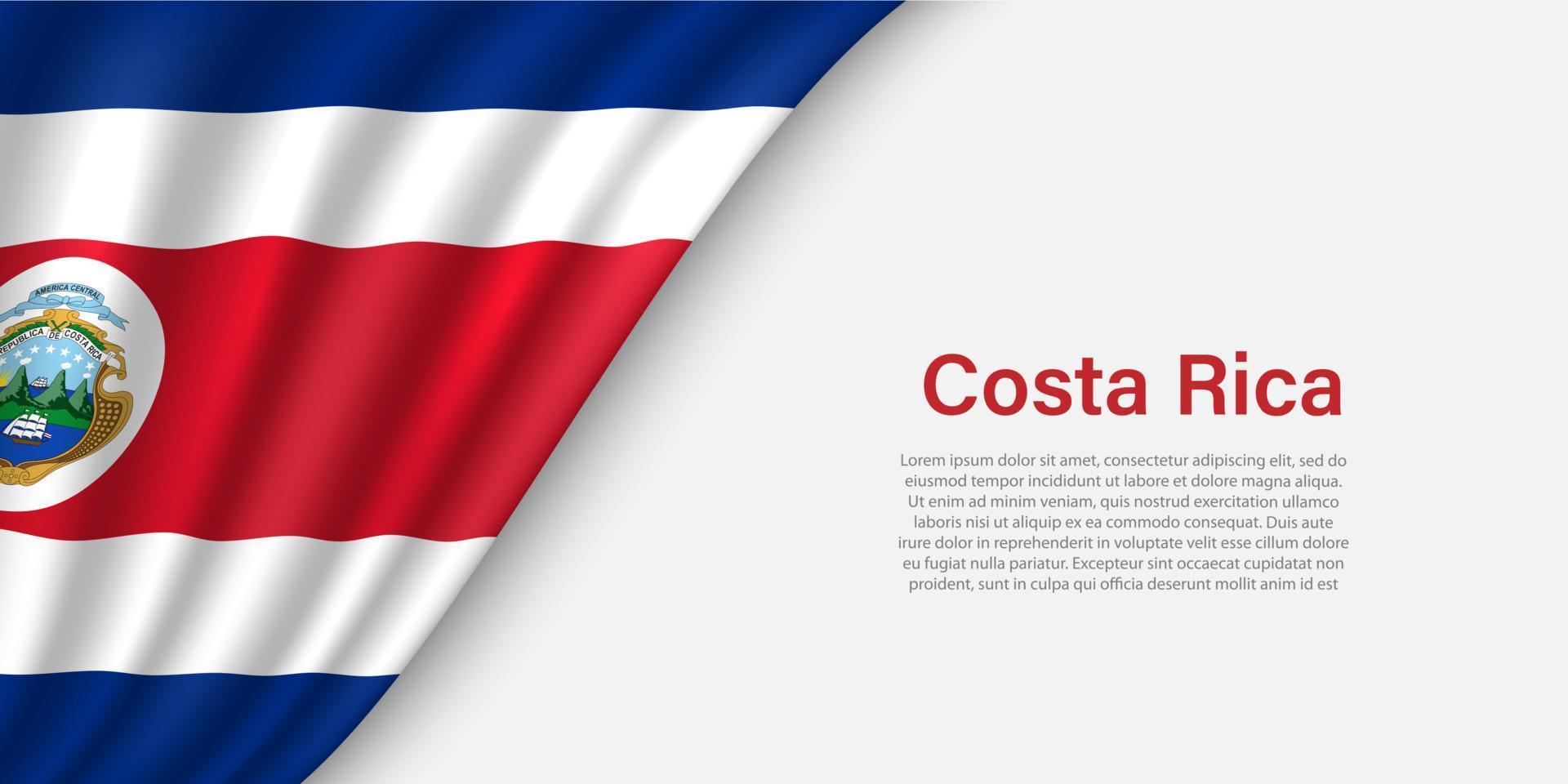 Golf vlag van costa rica Aan wit achtergrond. vector