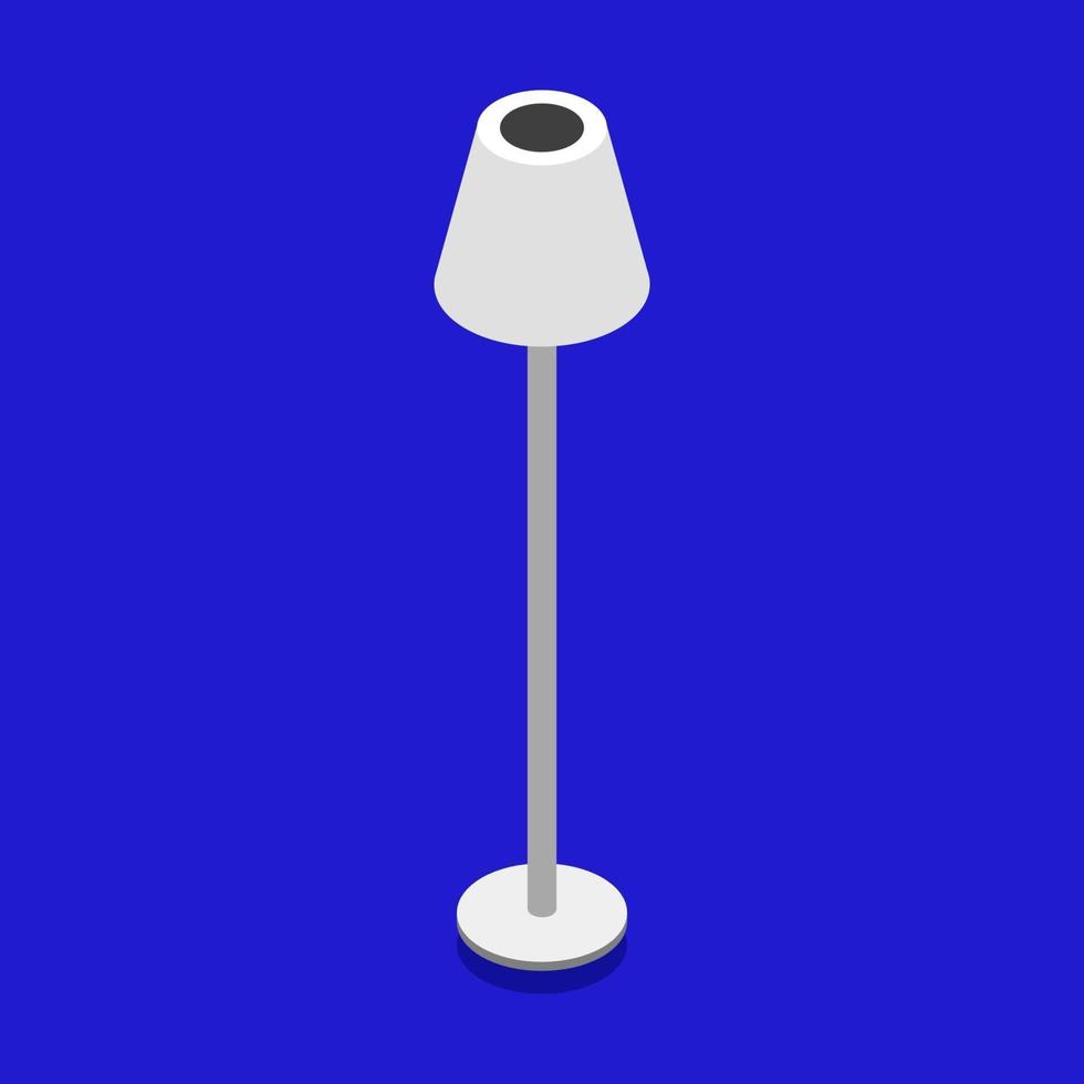 isometrische lamp op blauwe achtergrond vector