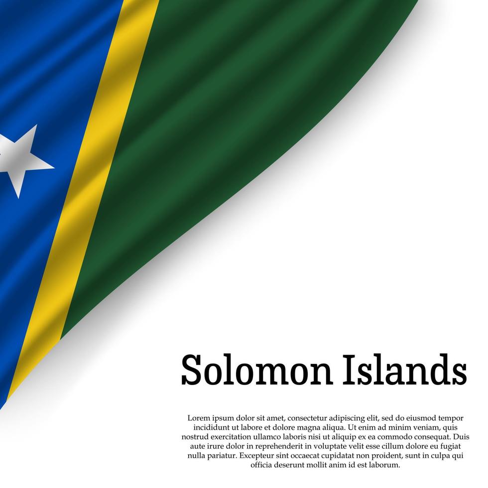 golvend vlag van Solomon eilanden vector