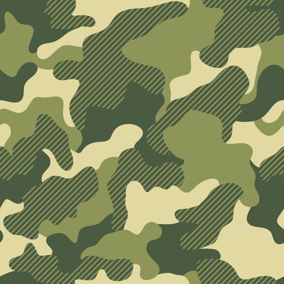 camouflage print groene naadloze grafische achtergrond. creatieve vectortextuur. groene herhaalde kleuren vector camouflage. kaki camouflage. naadloze patroon.