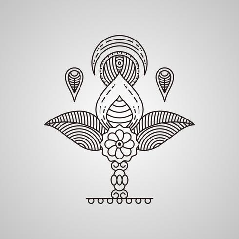 Unieke Henna-kunstvectoren vector