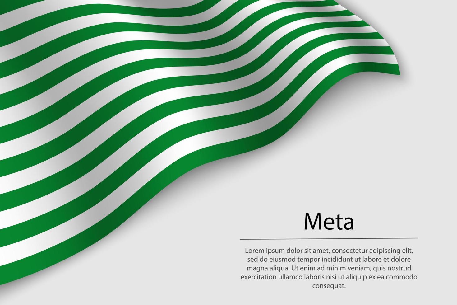 Golf vlag van meta is een regio van Colombia vector