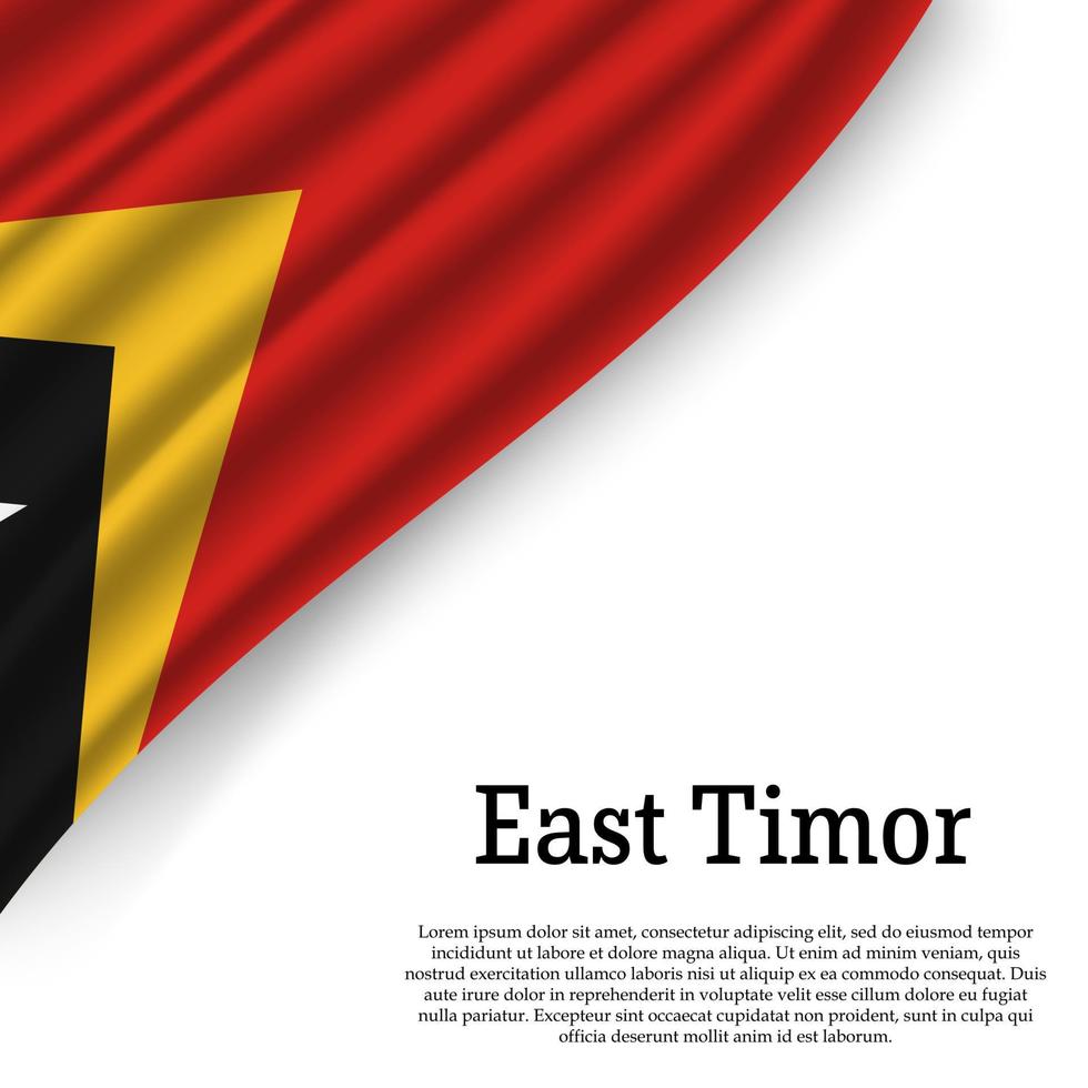 golvend vlag van oosten- Timor vector