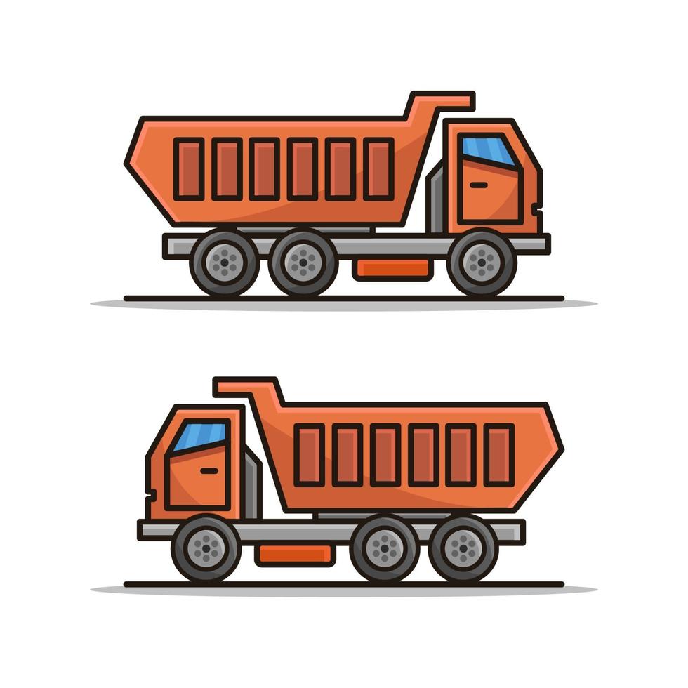 vrachtwagen geïllustreerd op een witte achtergrond vector