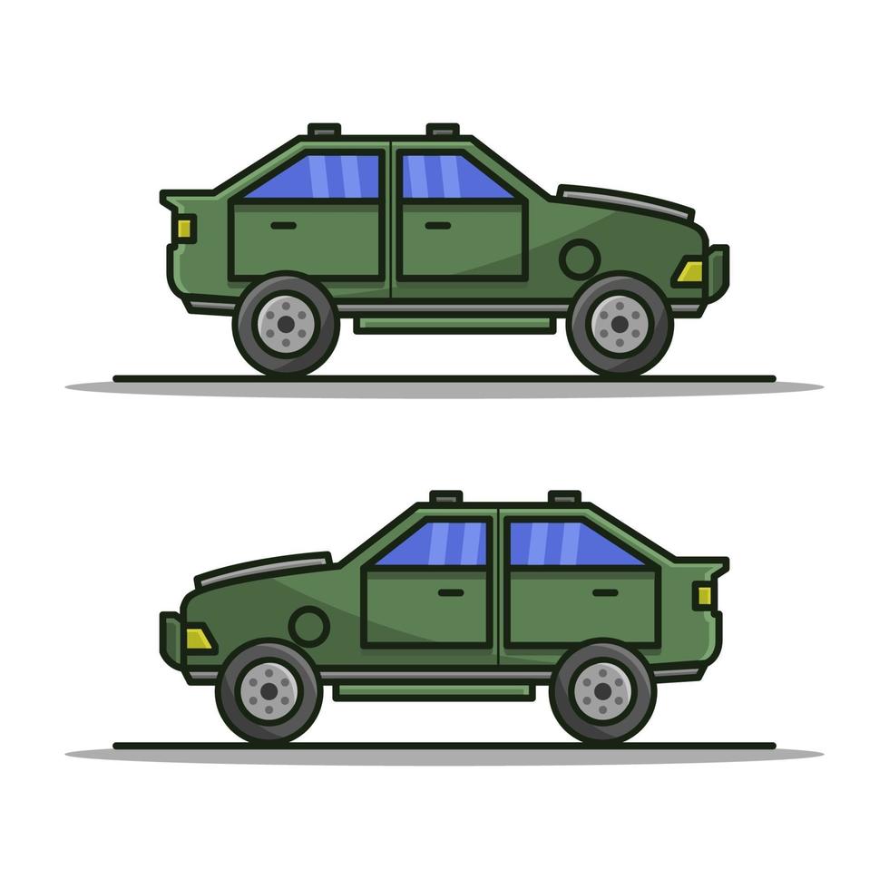 auto geïllustreerd op een witte achtergrond vector