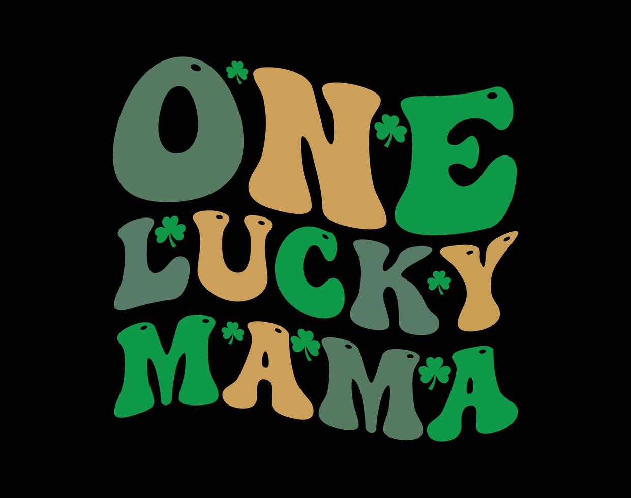 een Lucky mama, typografie t-shirt vector kunst voor moeder dag, mama, mama, Svg, typografie t overhemd ontwerp