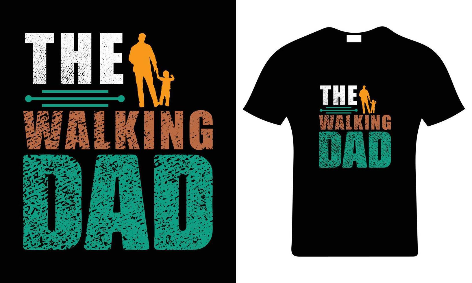 de wandelen pa. gelukkig vader dag t-shirt. vader t overhemd vector. vaderschap geschenk overhemd ontwerp. vector