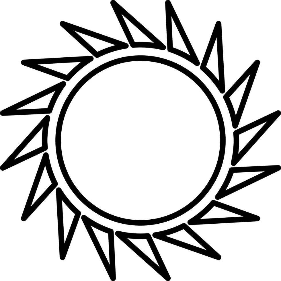 zon, zomer schets vector icoon. lijn zomer en zon vector icoon