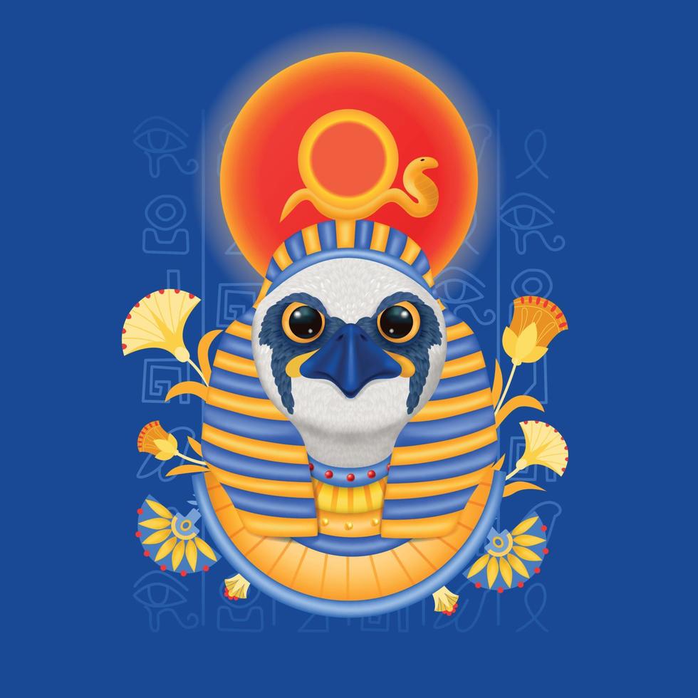 Egyptische god ra samenstelling vector