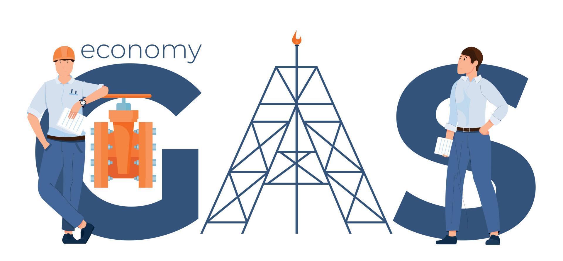 gas- economie vlak tekst vector